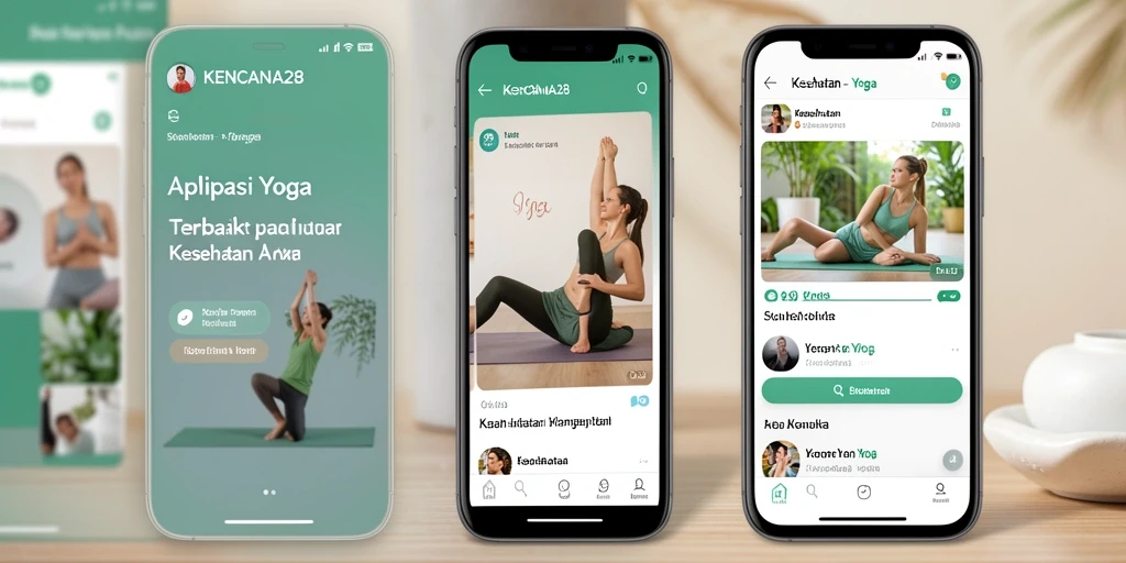Antarmuka pengguna KENCANA28 yang menarik dan fungsional untuk praktik Yoga.