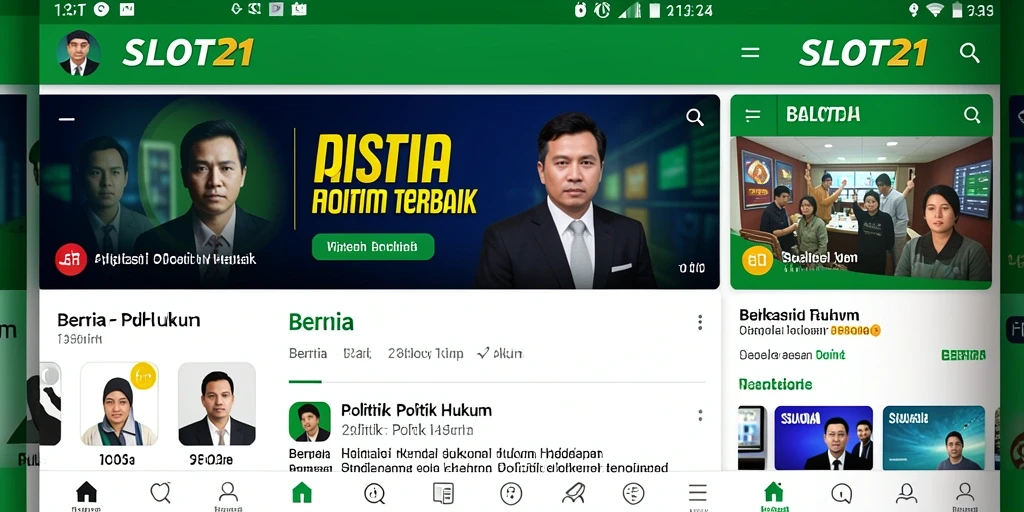 Tampilan antarmuka SLOT21 yang sederhana dan informatif.