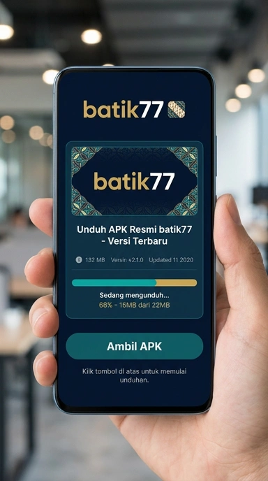 Tampilan halaman APK batik77